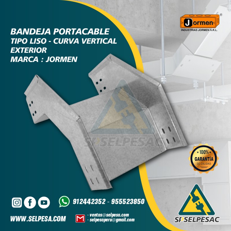 Bandeja Portacables Tipo Liso Curva Vertical Exterior 240 M 300 M Y 600m Selpesa